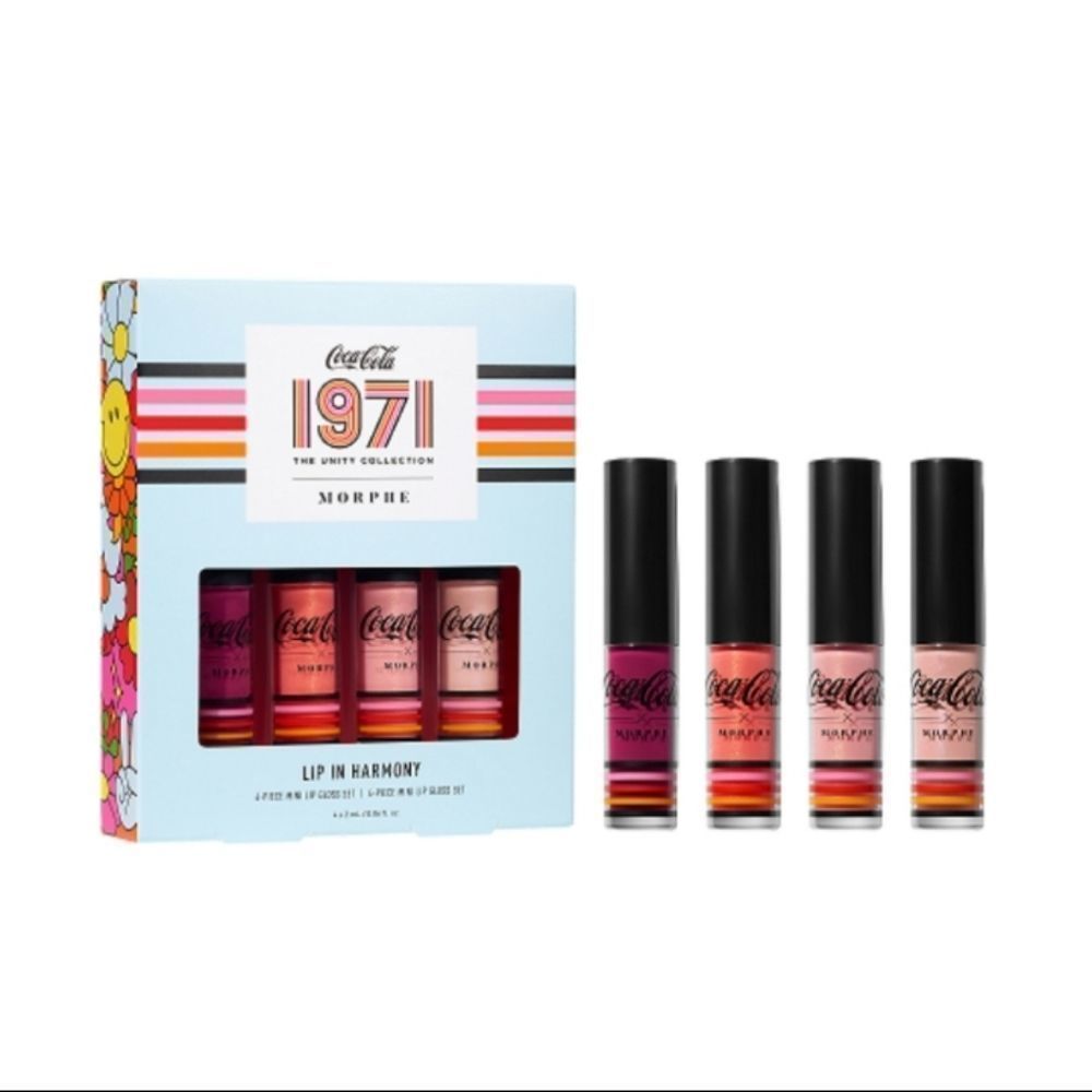 Coca Cola x Morphe 1971 Lip in Harmony 4 pc Mini Lip Gloss Set